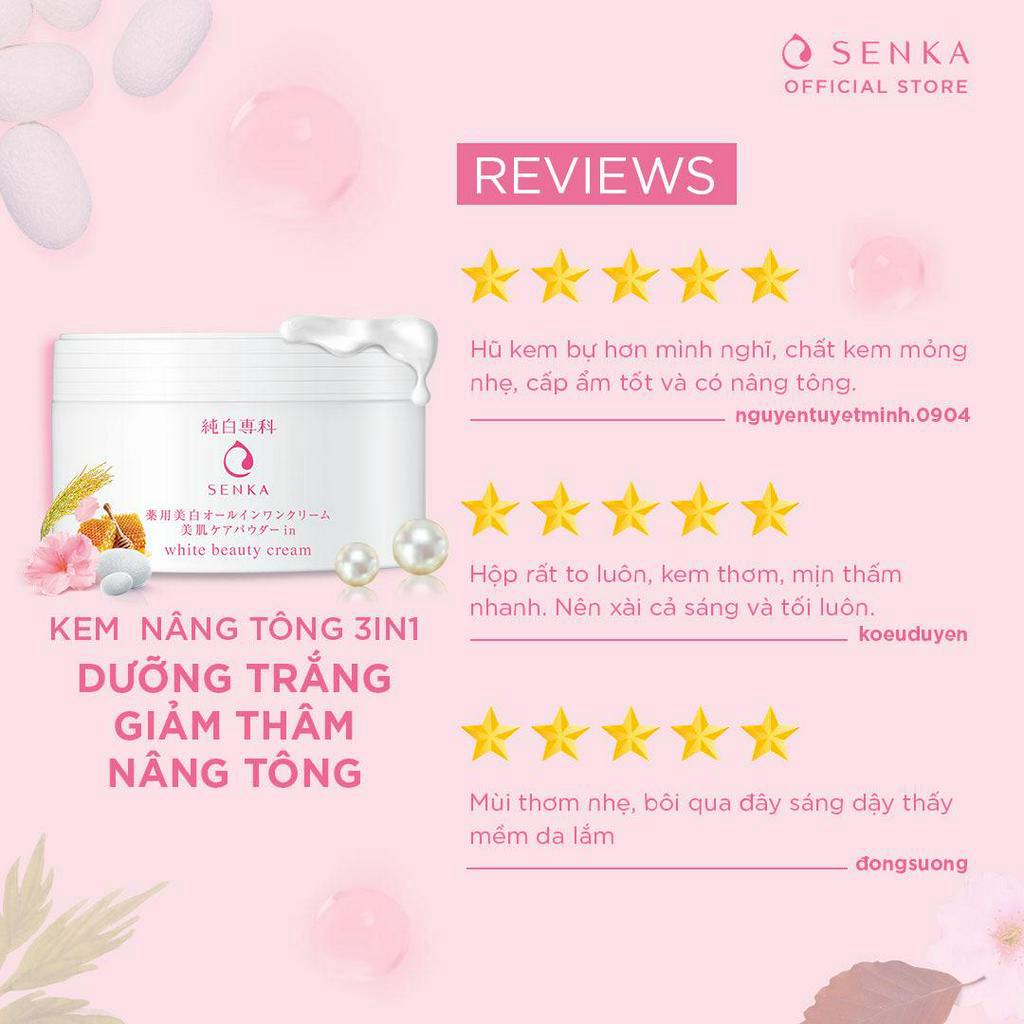 Kem dưỡng trắng da nâng tông 3 trong 1 Senka White Beauty_15386 100g