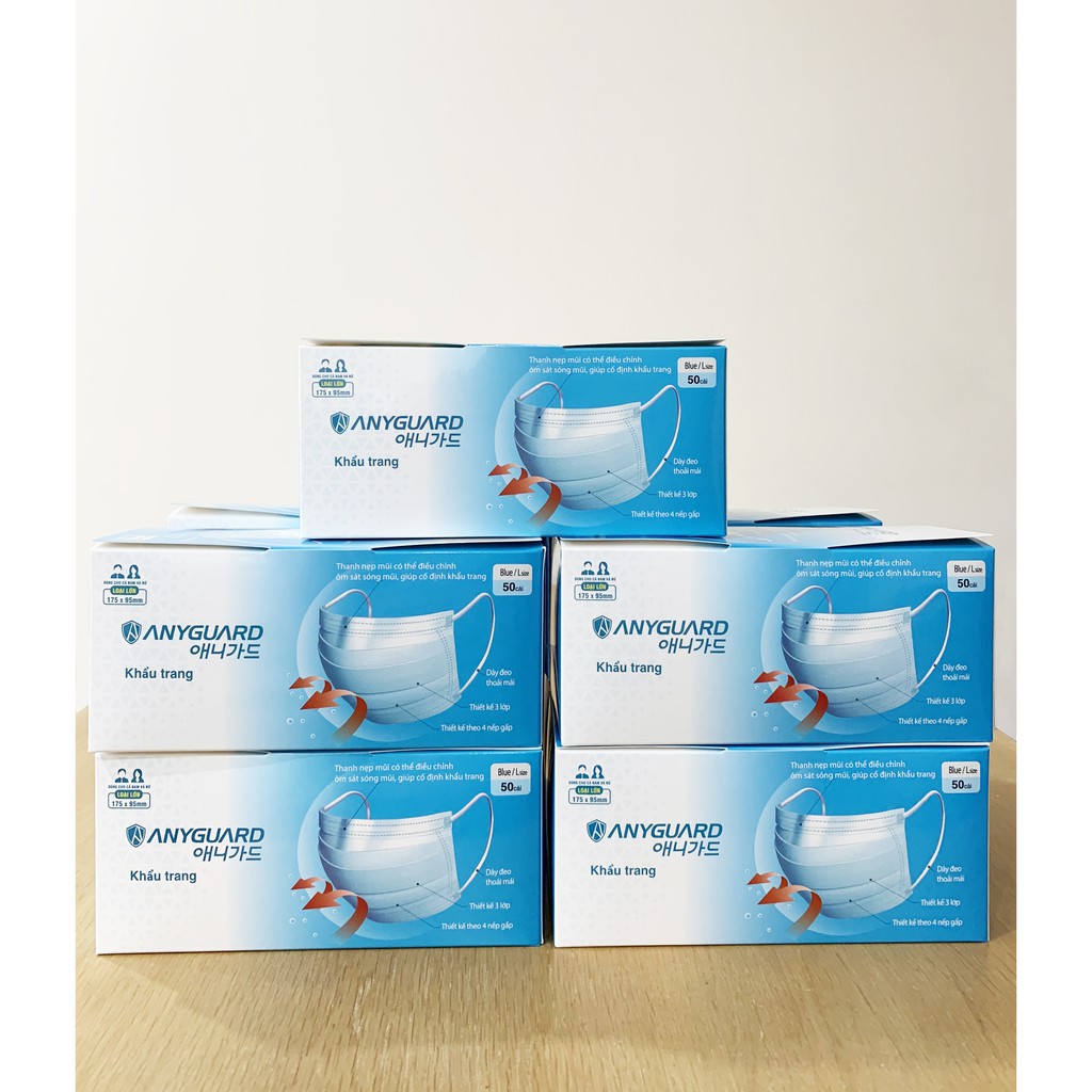 Khẩu trang y tế Anyguard người lớn - hộp 50c