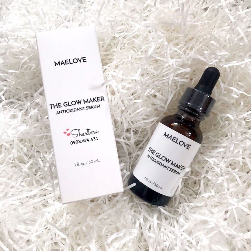 Tinh chất dưỡng da Maelove: Glow maker (vitCEF) - Nia 10(B3) - Hydrator B5 - Stargaze Retinol - Moonlight Retinal 30ml