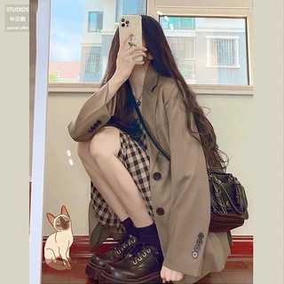 Áo blazer nữ nâu tây cao cấp có size Quảng Châu -BL06