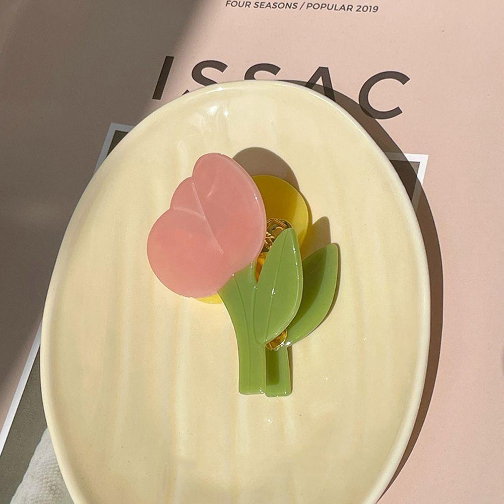 Kẹp Tóc Hình Hoa Tulip Phong Cách Retro Thời Trang Mùa Hè Cho Nữ