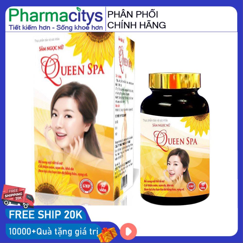 Viên uống đẹp da bổ sung Collagen, Vitamin, tinh chất mầm đậu nành Sâm Ngọc Nữ Chai  giảm nám, sạm da, khô da