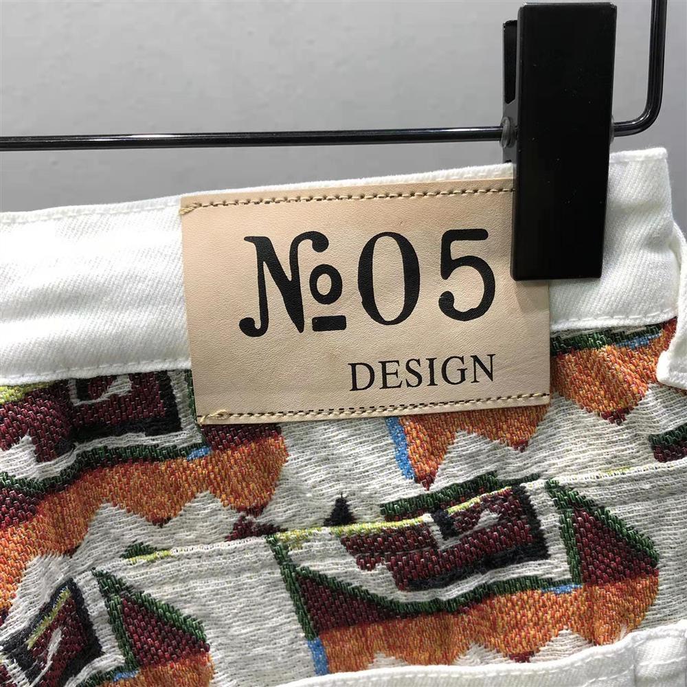 Quần short jean co giãn thêu họa tiết độc đáo hợp thời trang dành cho nam