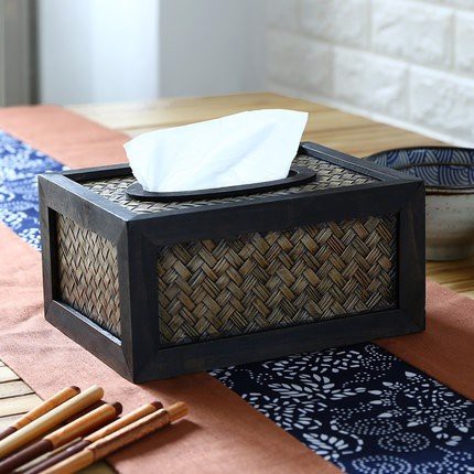 Khay trà chất liệu cói BAMBOOO ECO trang trí decor hàng xuất khẩu