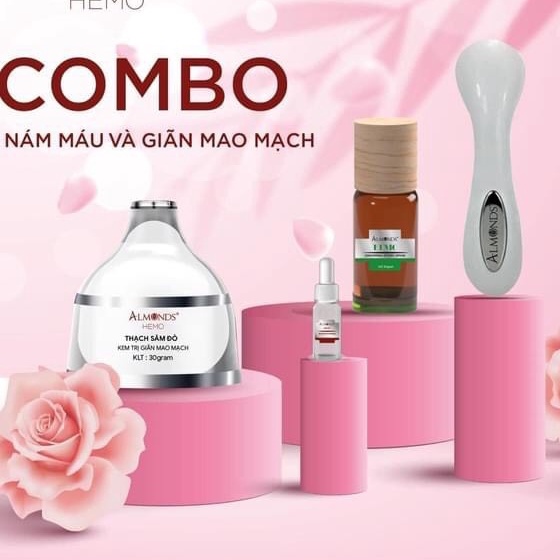 Combo Hemo Almonds dành cho da giãn mao mạch - nám máu