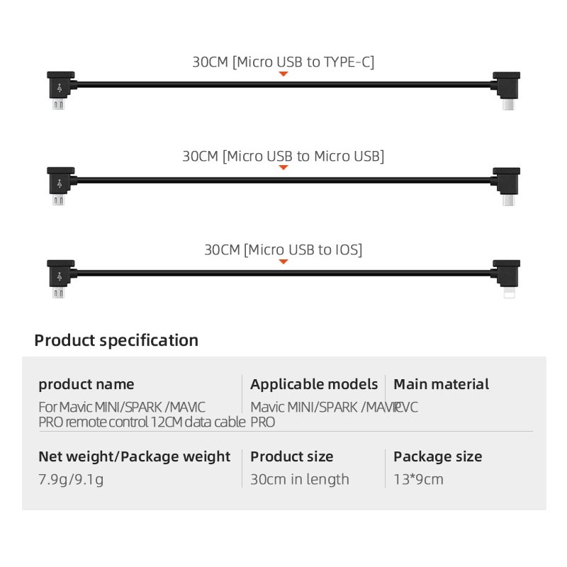 Dây Cáp Dữ Liệu OTG Cho DJI Mavic 2 / Mini / SE / Pro / Air / Spark Drone