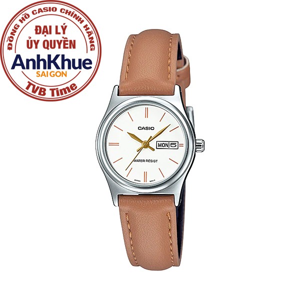 Đồng hồ nữ dây da Casio chính hãng Anh Khuê LTP-V006L-7B2UDF (25mm)