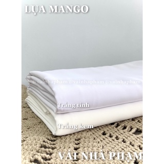 Lụa mango màu - vải áo dài học sinh - vải nhà phạm - khổ 1.5m