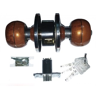 KHOÁ TAY NẮM TRÒN S.LEO VÂN GỖ