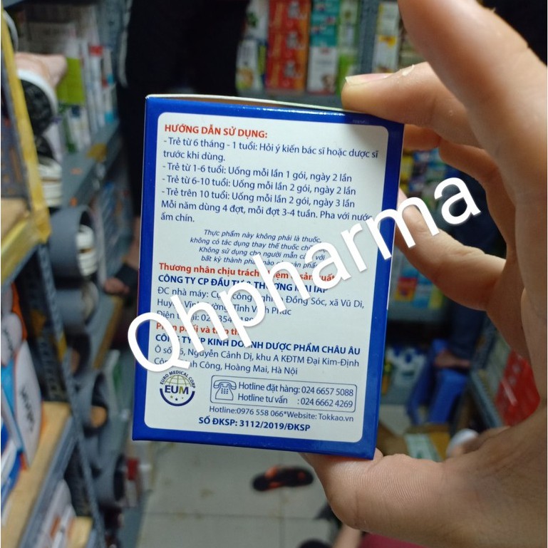 Cốm bổ dưỡng TOKKAO 20 gói hỗ trợ phát triển chiều cao và cơ thể khỏe mạnh.