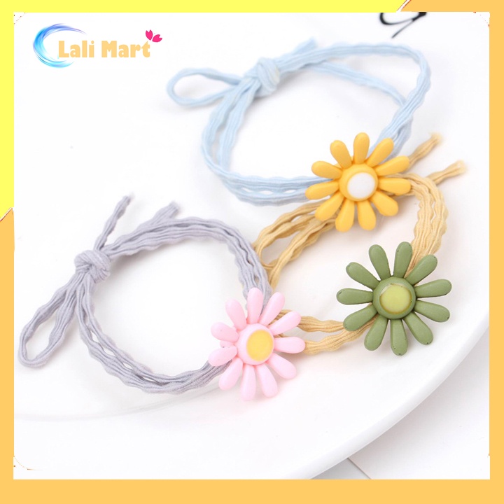 Dây Thun Chun Buộc Tóc Họa Tiết Hoa Cúc Xinh Xắn