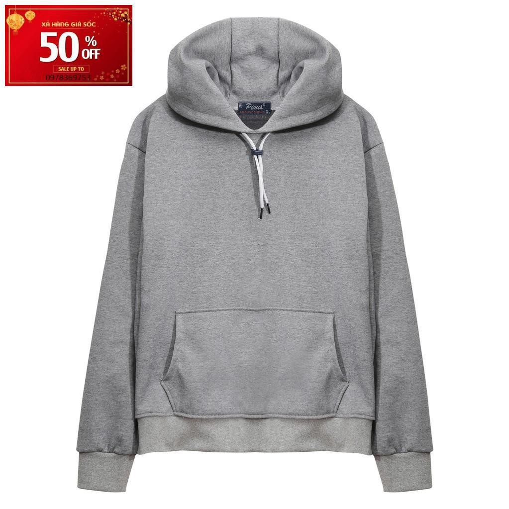 Áo hoodie nam chống nắng cao cấp pious AHO9 màu xám