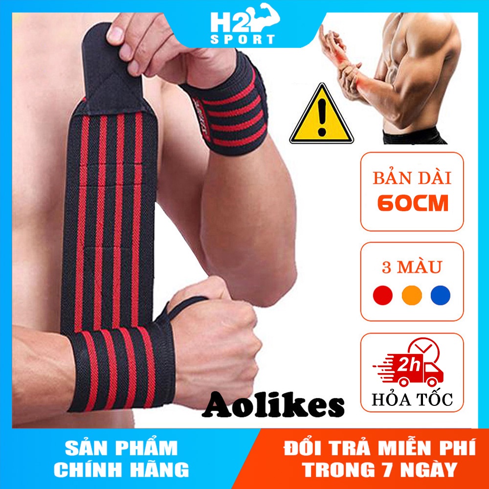Quấn cổ tay tập GYM, Đai Bảo Vệ Cổ Tay, Băng cổ tay chính hãng Aolikes loại cao cấp