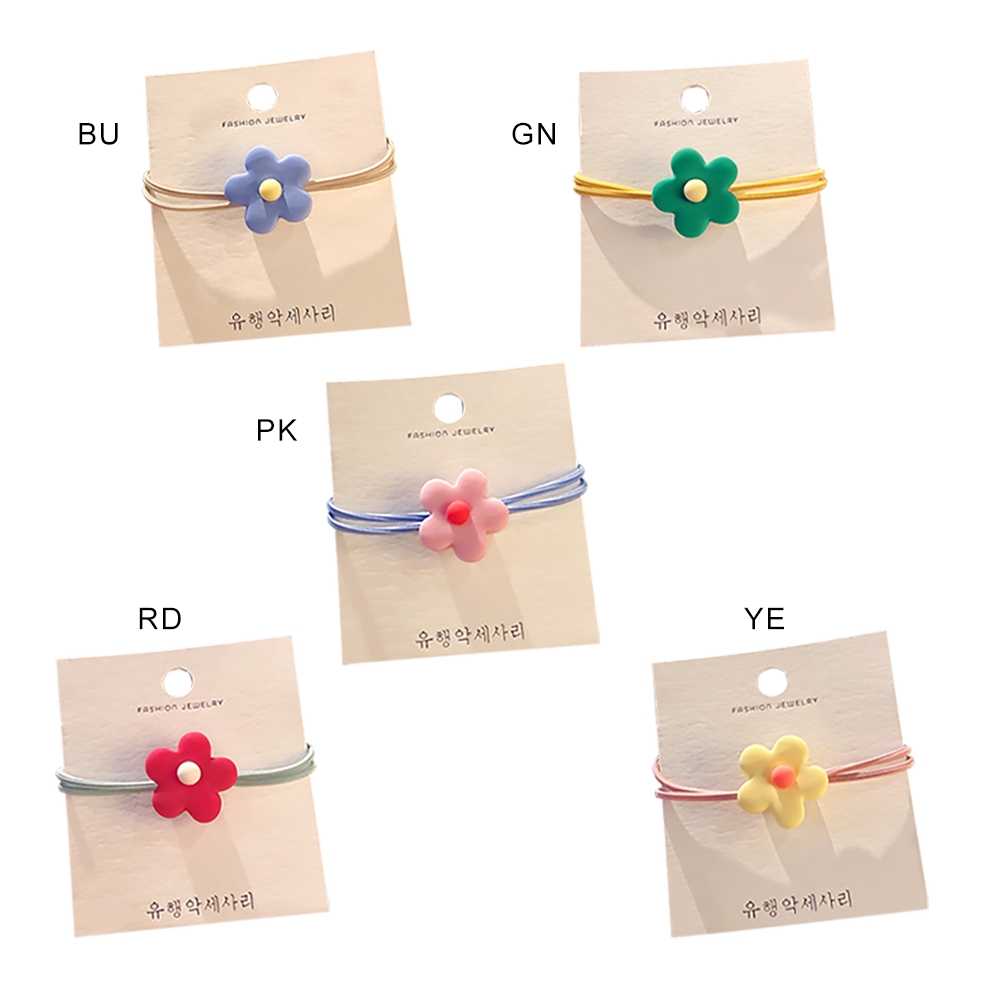 Dây buộc tóc đính hoa kiểu dáng đáng yêu cho nữ