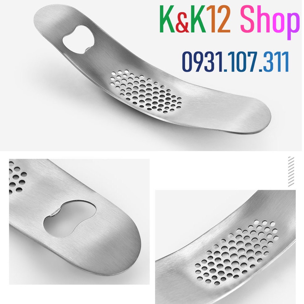 [ Siêu khuyến mãi] Dụng cụ ép nghiền tỏi bằng tay K02. Chất liệu Inox bền bỉ