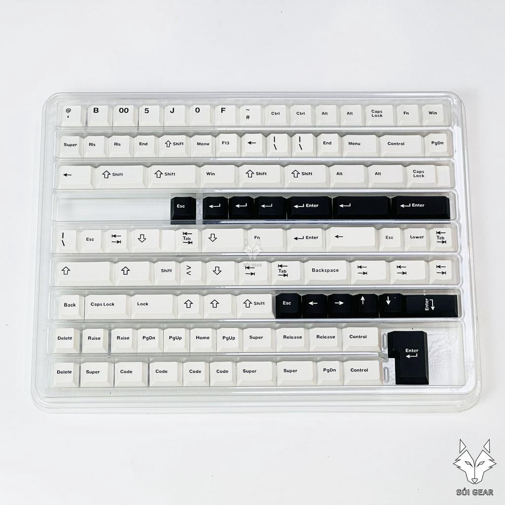 [In stock] Keycap WS Black On White | Wuque Studio | PBT Doubleshot | Hàng Chính Hãng