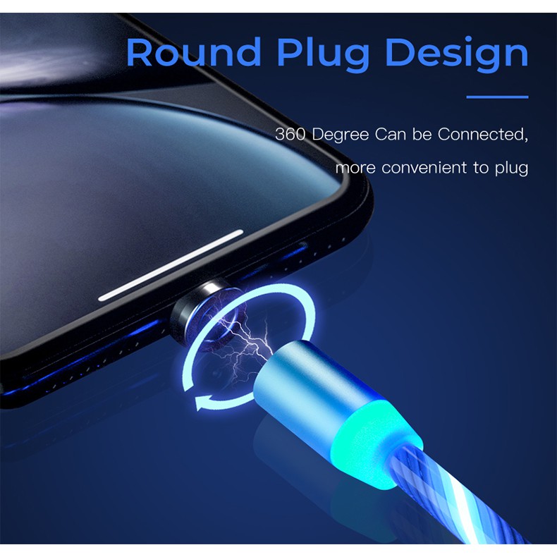 Cáp Sạc Nhanh 2.4A Có Đèn led Cổng micro USB type C