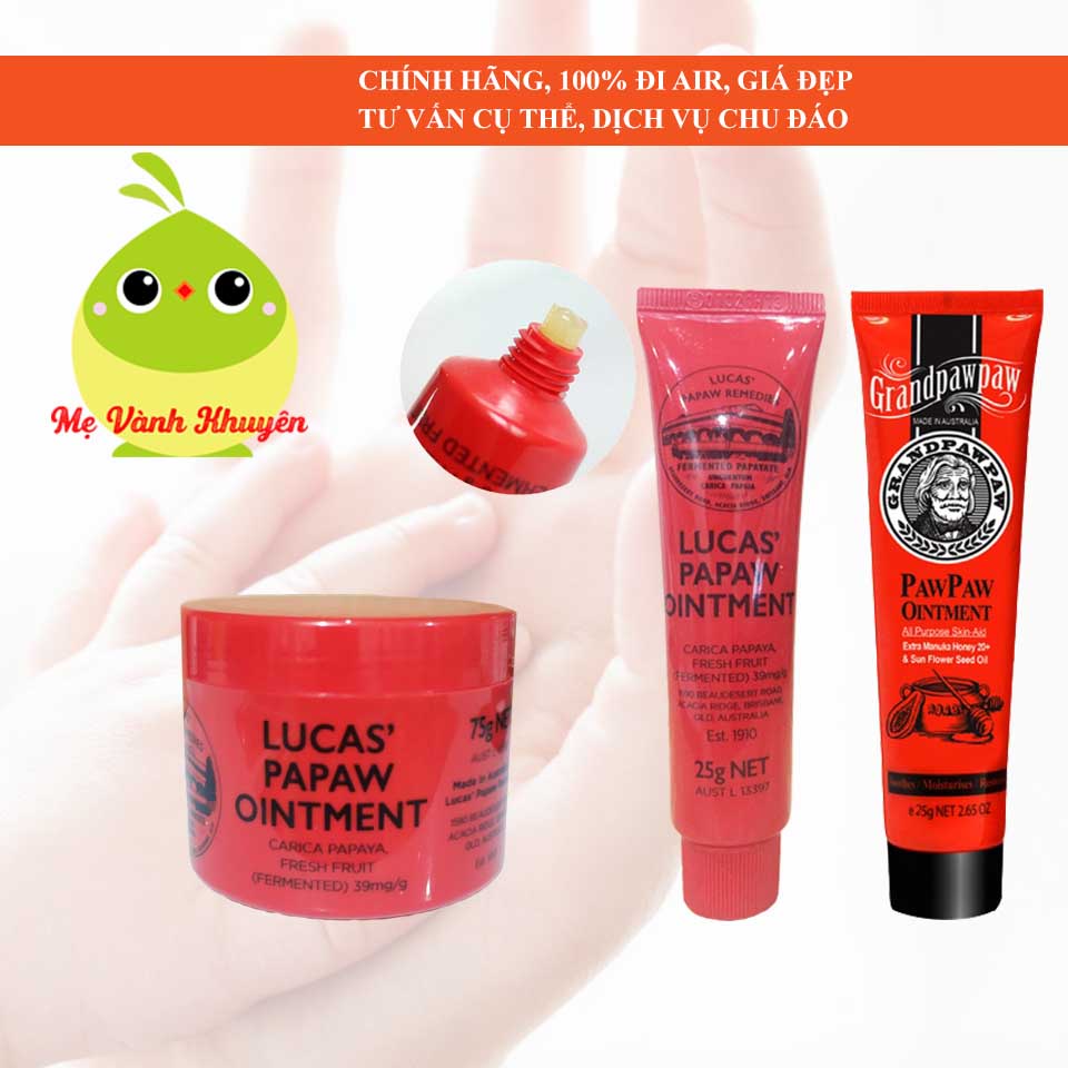 Kem đa năng đu đủ cho mọi lứa tuổi Lucas Papaw Ointment, Úc