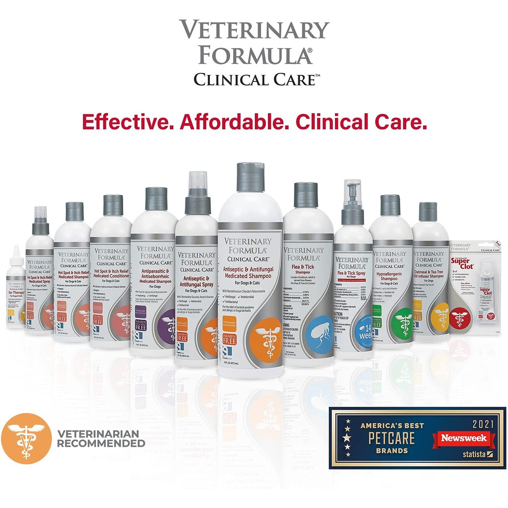 Dầu Tắm Giảm Viêm Ngứa, Nốt Đỏ Kích Ứng Da Cho Chó Mèo Veterinary Formula Clinical Care Hot Spot &amp; Itch Relief SUPERPETS