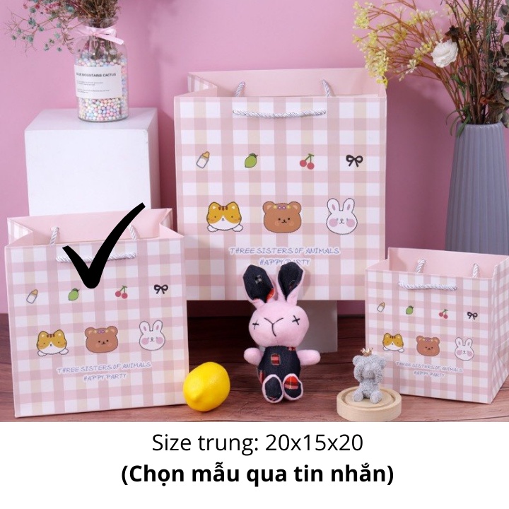 Túi Quà Caro Gấu Thỏ 078843 ERASHOP - Tặng Sinh Nhật, Kỉ Niệm, Tặng Người Yêu, Thầy Cô, Bạn Bè, Rẻ Đẹp