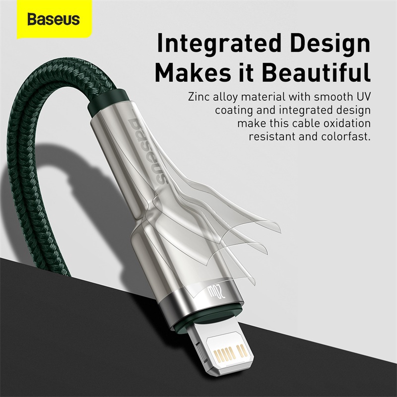 Dây sạc 20w Baseus cafule series metal data cable sạc cho iphone