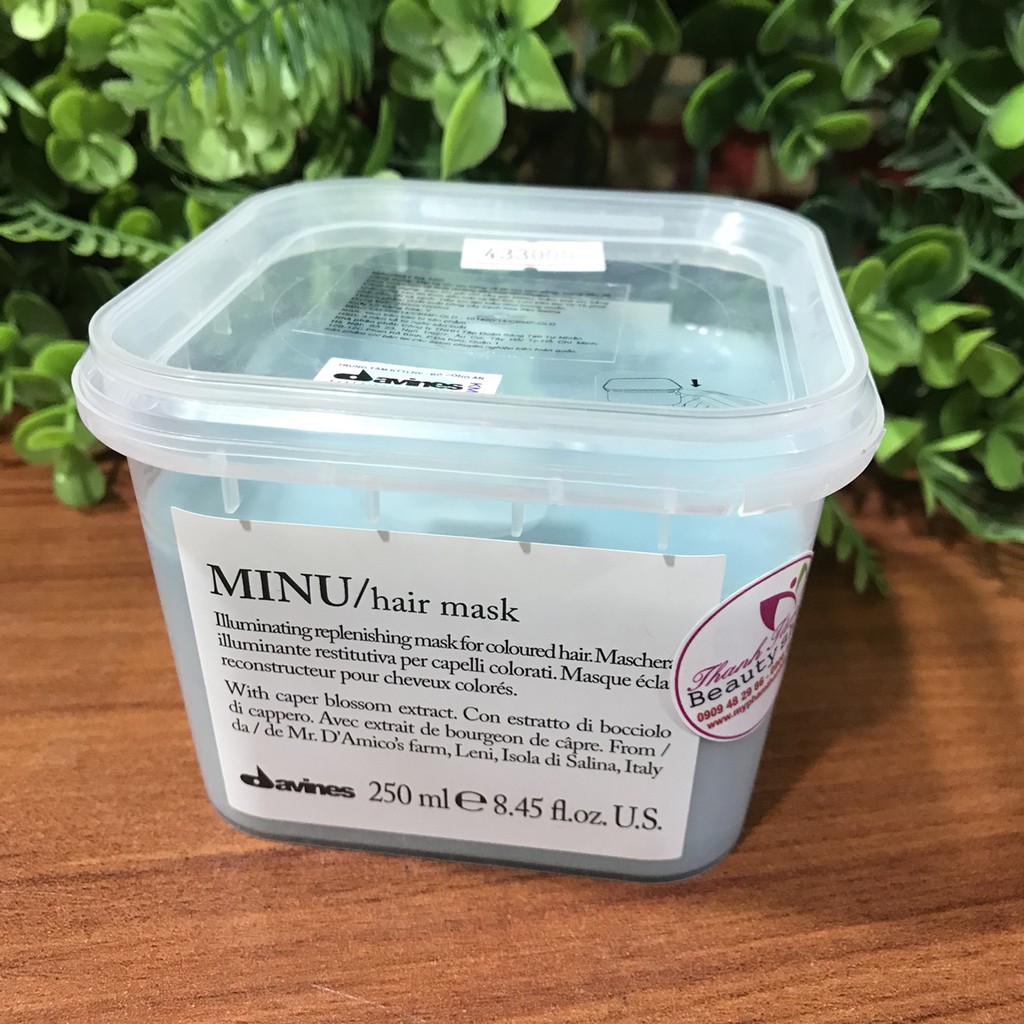 Mặt nạ dưỡng màu tóc nhuộm Davines Minu Hair Mask 250ml