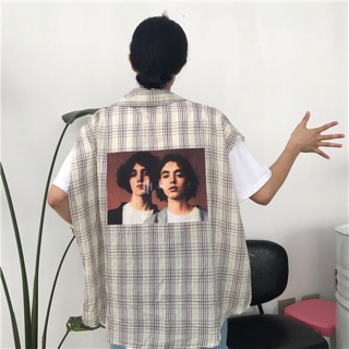 Sơ mi in hình kèm hình thật