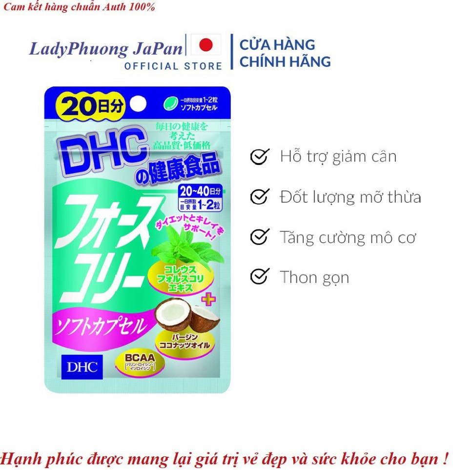 Viên uống Giảm cân bổ sung Dầu dừa DHC Forskohlii