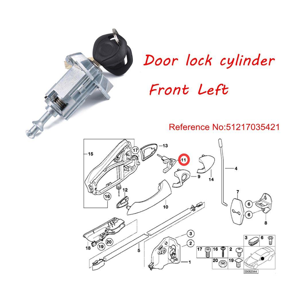Bộ Ổ Khóa Cửa Xe Hơi Kèm Chìa Khóa An Toàn Dành Cho Xe Hơi BMW X5 2000-2006