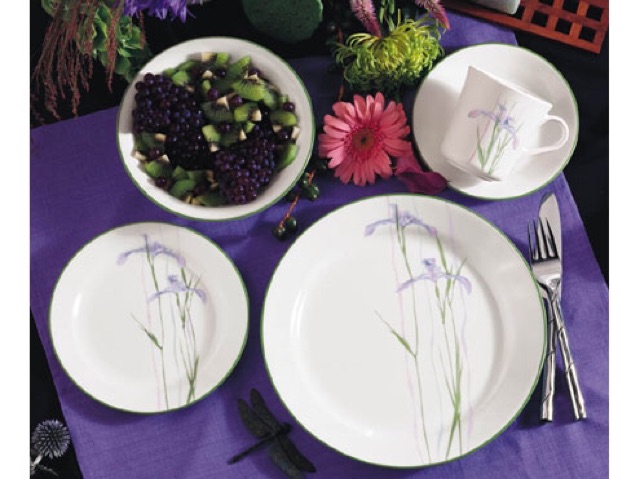 Combo 2 Dĩa thuỷ tinh Mỹ Shadow Iris Corelle 7707 -18cm