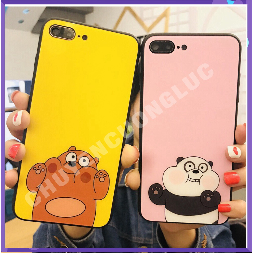 [HOT] Ốp Lưng Kính Cường Lực Panda Kute - A109