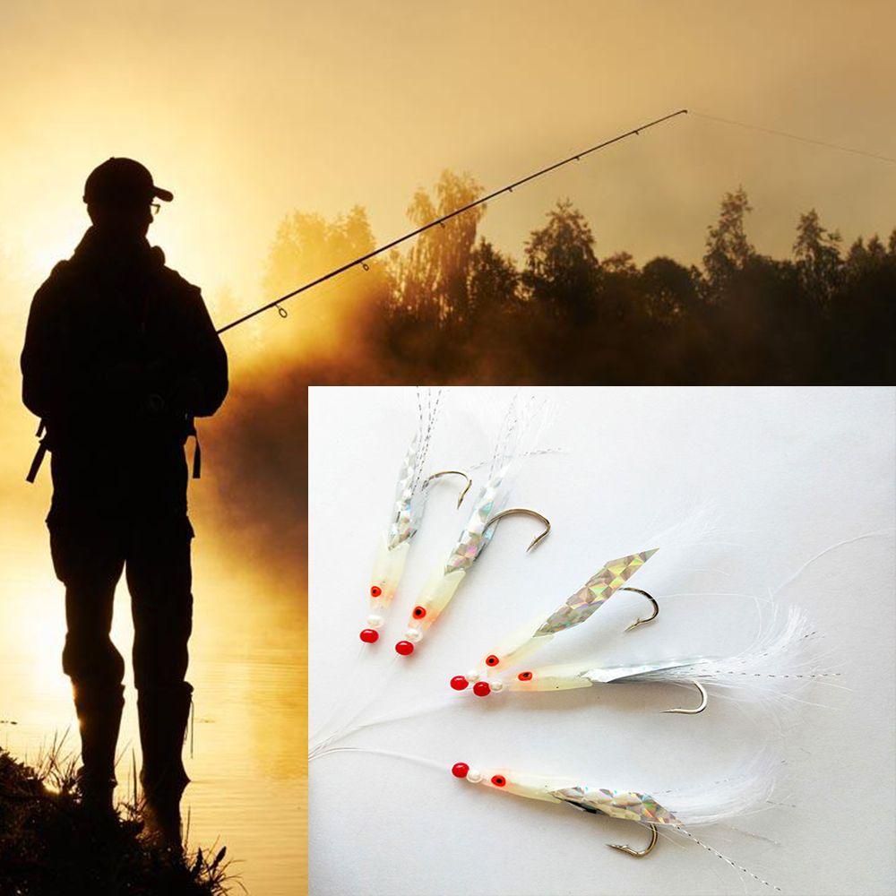 Set 5 Lưỡi Câu Cá Bằng Thép Carbon Dạ Quang Chất Lượng Cao