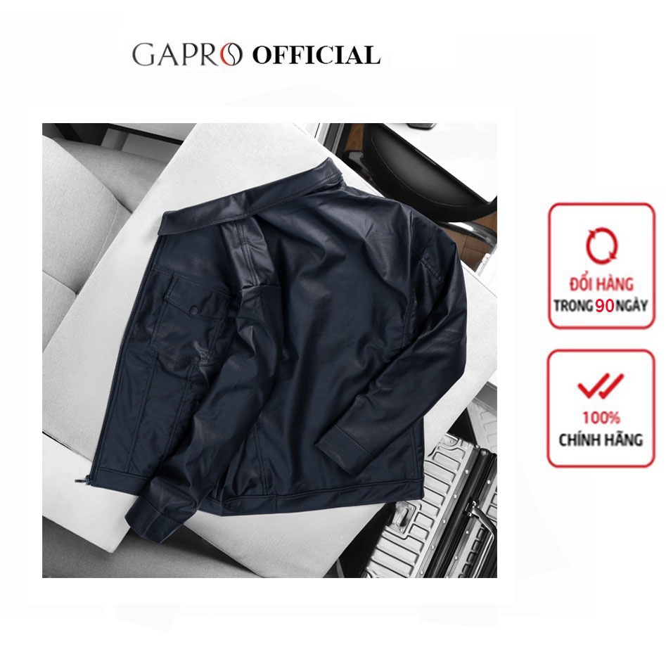 Áo khoác da nam lót vãi dù cao cấp Gapro Fashion GAKD318