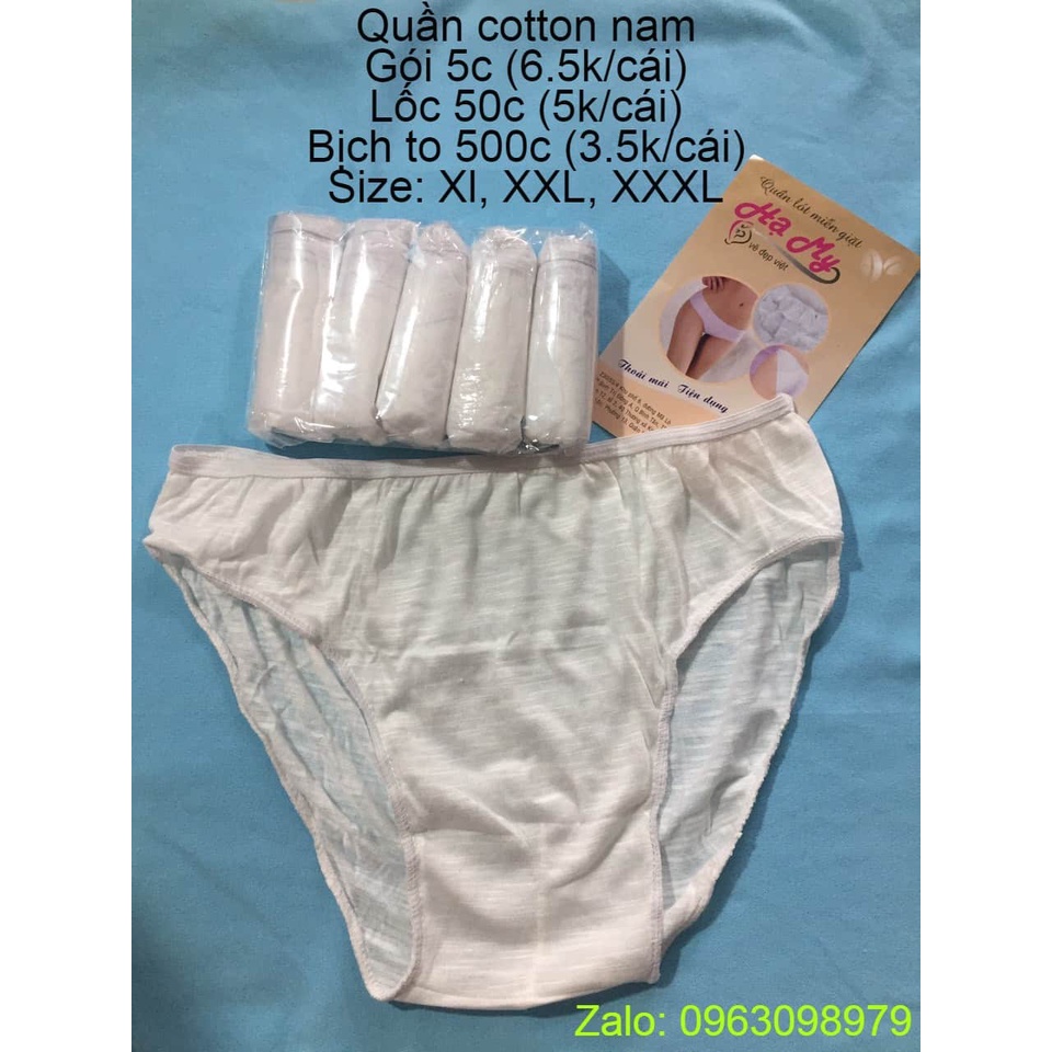 Quần Lót Giấy Cotton Nam dùng 1 lần đi du lich, đi công tác, đi học quân sự |Giá 26.000 - 5 quần |size L XL XXL