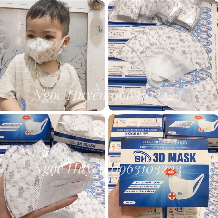 [Hộp 50c] Khẩu Trang 3D Mask Trẻ Em Chính Hãng Công Ty