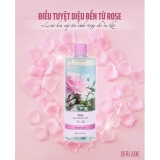Nước Hoa Hồng Toner Derladie Rose Natural Moisture Toner 500ml Siêu Cấp Ẩm Nhập Khẩu Chính Hãng