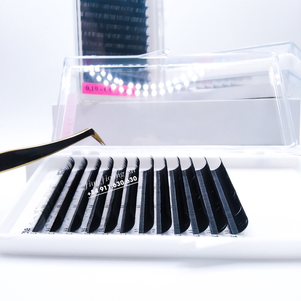 Mi Khay Độ Cong CC Dày 0.05- 0.07- 0.10- 0.12- 0.15 Chất Mi Silk Hàn  Dụng Cụ Nối Mi_Mi Fan_Huy Hoàng Mi