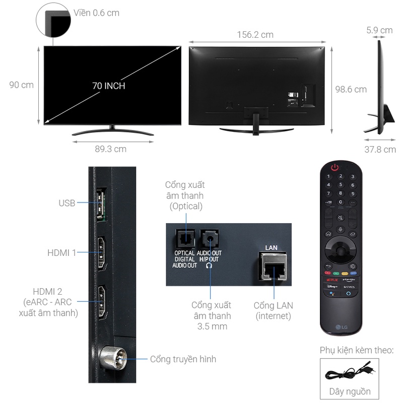 Smart Tivi LG 4K 70 inch 70UP7800PTB