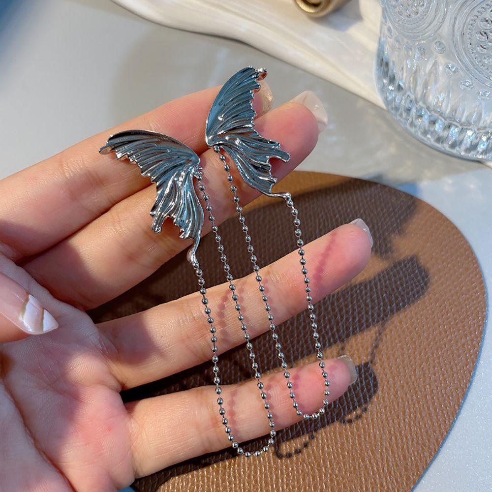 ANEMONE Set Vòng cổ Và Đôi Khuyên Tai Hình Cánh Bướm Thiết Kế Ấn Tượng