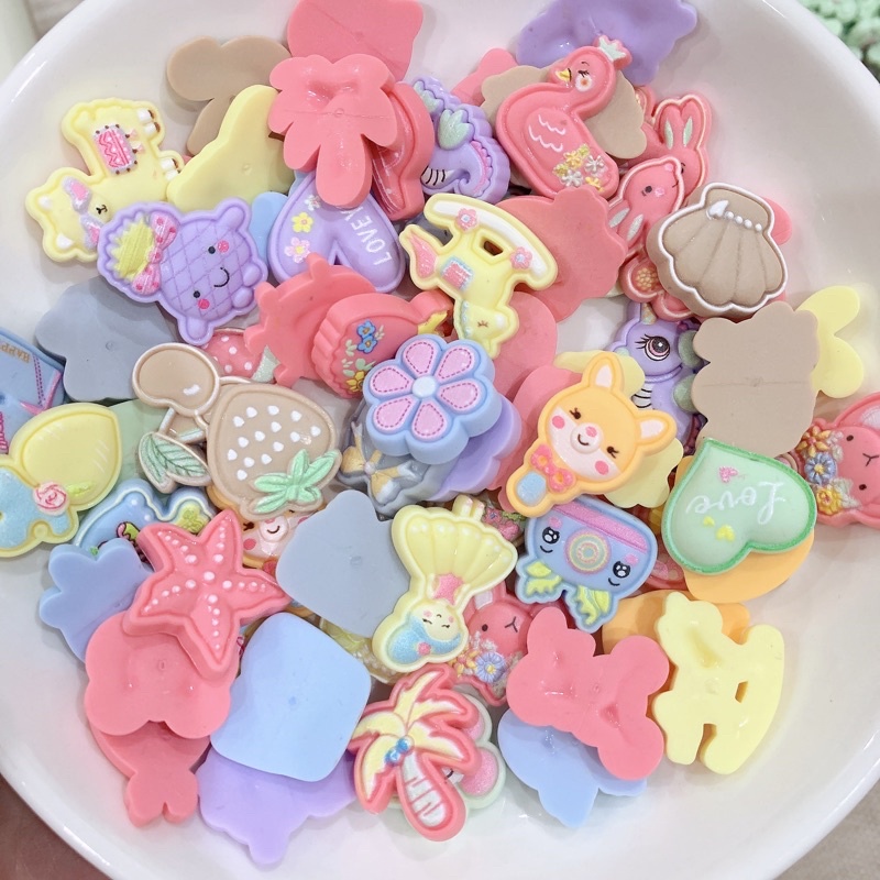 Charm slime/ Dụng Cụ Charm Trang Trí Hình ảnh Sinh động Viền 1 - 01 Cái