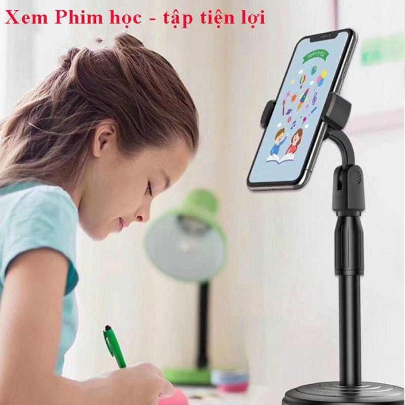 GIÁ ĐỠ ĐIỆN THOẠI LIVESTREAM, XEM VIDEO, HỌC ONLINE XOAY 360°C