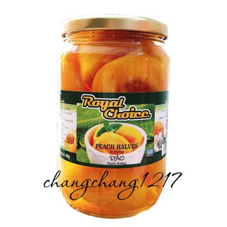 Đào ngâm royal choice hủ thủy tinh 400gr