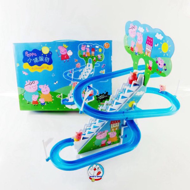 siêu hót Đồ chơi peppa pig leo bậc thang, cầu trượt dùng pin, có âm mã VFA590