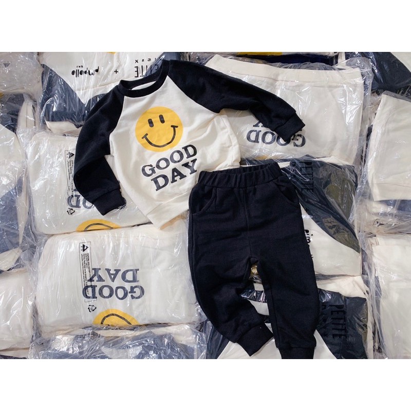 Bộ nỉ da cá xuất Hàn dư xịn cho bé trai/bé gái