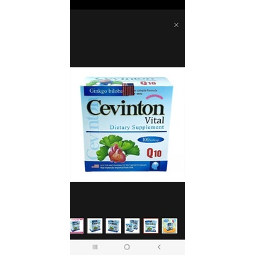 Ginkgo biloba Cevinton Vital Q10,hỗ trợ tăng cường trí nhớ ,tăng cường lưu thông máu,hỗ trợ hệ tim mạch
