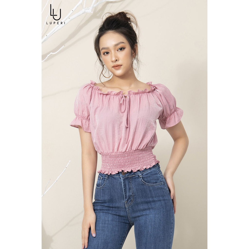Áo Trễ Vai Nữ LUPERI Kiểu Dáng Bo Eo Dễ Phối Đồ Phù Hợp Cho Bạn Nữ Đi Chơi, Dạo Phố  LFSM1152