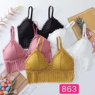 Áo bra ren lưới mút dày co giãn lửng 863t