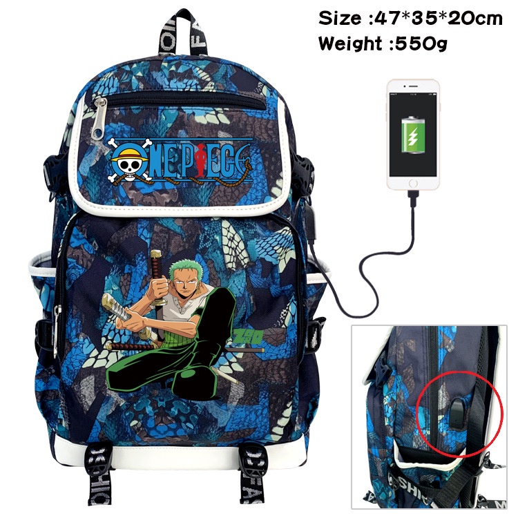 Balo One Piece Luffy Zoro Sanji Tony Tony Chopper Balo Đi Học Anime Họa Tiết Hoạt Hình Có Cổng Sạc usb Tiện Dụng
