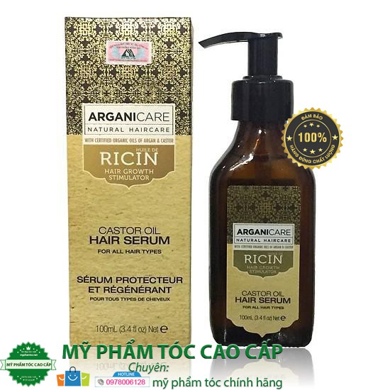 [Arganicare-Israel] Tinh dầu dưỡng tóc ARGANICARE Castor Hair Serum for All hair types 100ml