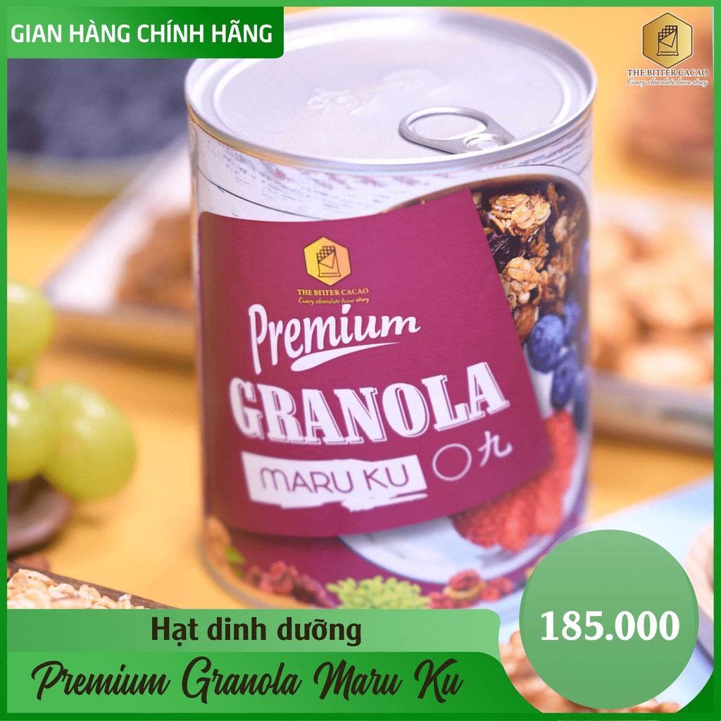 Hạt Ngũ Cốc The Bitter Cacao Premium Granola Maru Ku Hộp 500g